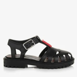 Black TB Monogram Jelly Shoes