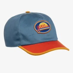 Blue & Orange Cotton Canvas Cap