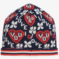 Blue & Red GG Baby Hat