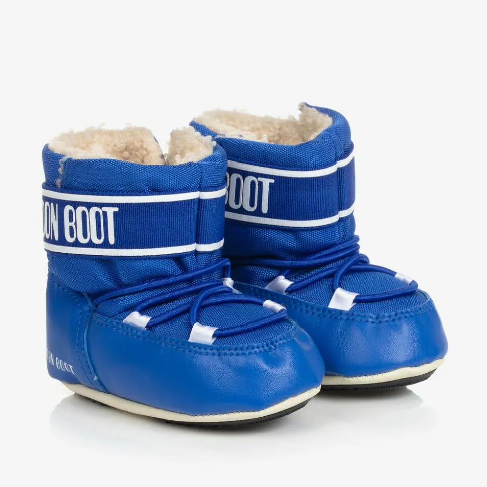 Blue & White Baby Moon Boots