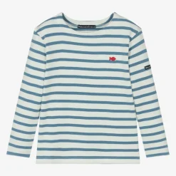 Blue & White Breton Striped Cotton Top