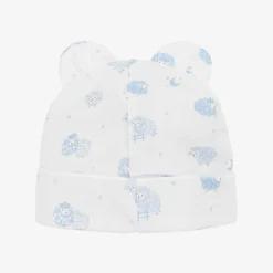 Blue & White Cotton Baby Sheep Hat