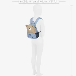 Blue & Beige Bear Backpack (25cm)