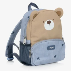 Blue & Beige Bear Backpack (25cm)