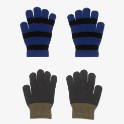 Blue & Green Knitted Gloves (2 Pack)