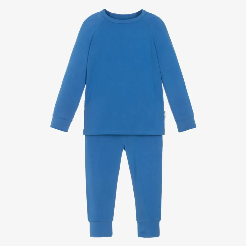 Blue Bamboo Jersey Base Layer Set