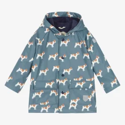 Blue Bulldog Hooded Raincoat