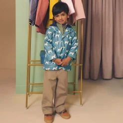 Blue Bulldog Hooded Raincoat