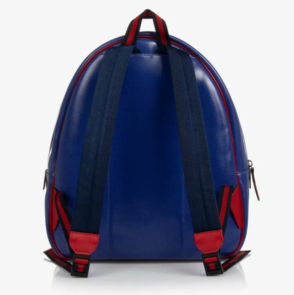 Blue Canvas Web Backpack (36cm)