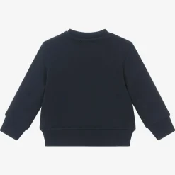 Blue Cotton Crest Baby Sweatshirt