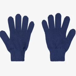 Blue Cotton Knit Flag Gloves