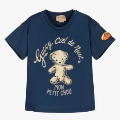 Blue Cotton Logo T-Shirt