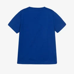 Blue Cotton Medusa Print T-Shirt