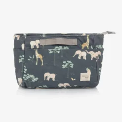 Blue Cotton Safari Print Wash Bag (24cm)