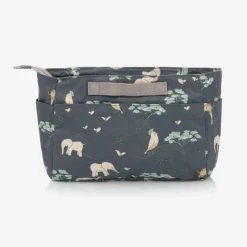 Blue Cotton Safari Print Wash Bag (24cm)