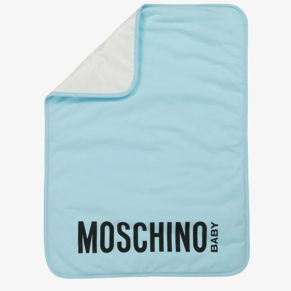 Blue Cotton Teddy Bear Changing Bag (49cm)