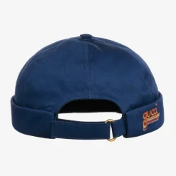 Blue Cotton Twill Retro Hat