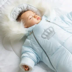 Blue Crown Baby Snowsuit