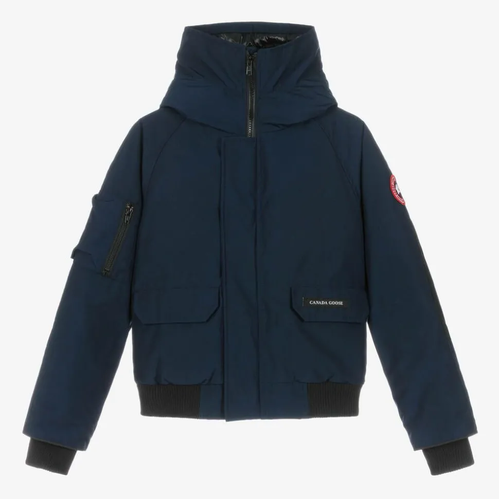 Blue Down Padded Chilliwack Bomber Jacket