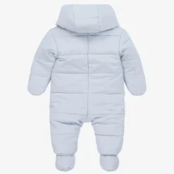 Blue Elephant Puffer Baby Snowsuit