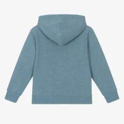 Blue Embroidered Hoodie