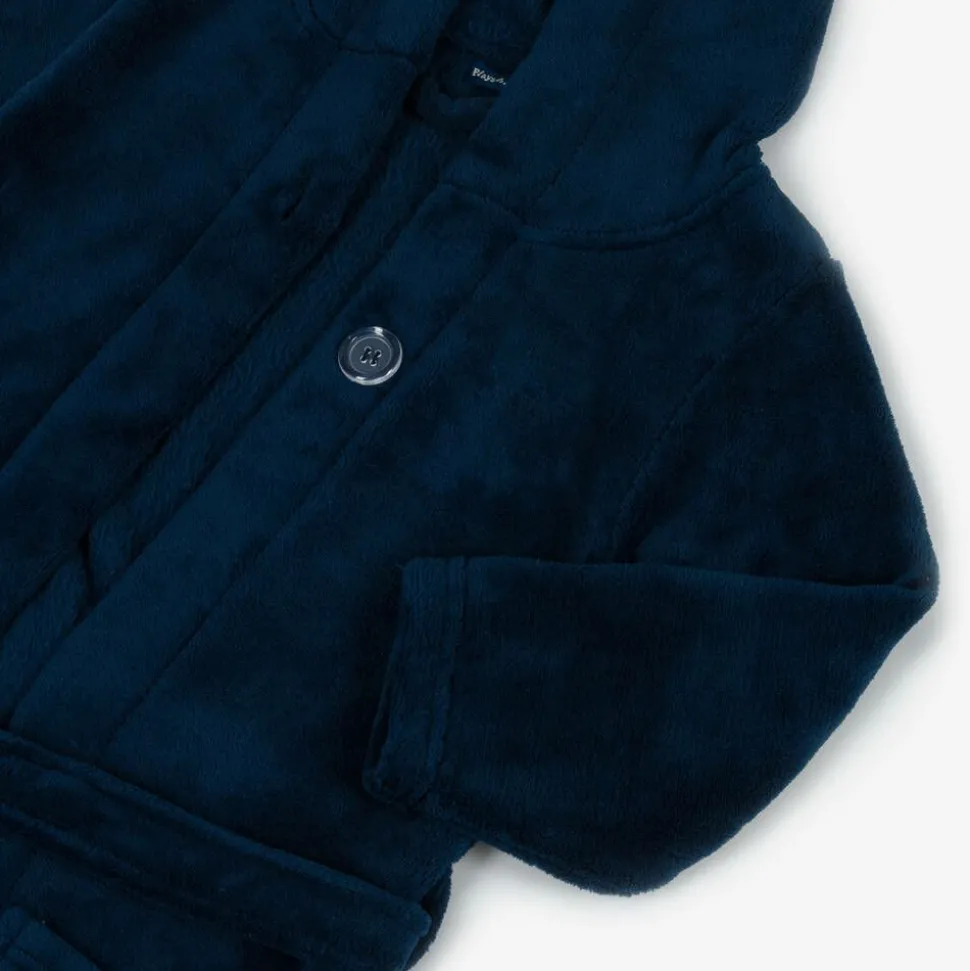 Blue Fleece Dressing Gown