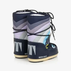 Blue Icon Dragon Snow Boots