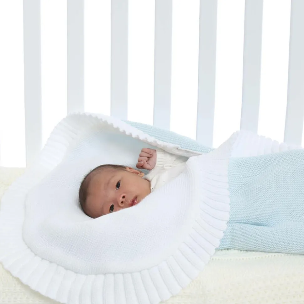 Blue Knitted Baby Nest (75cm)
