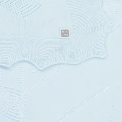 Blue Knitted Baby Shawl (105cm)