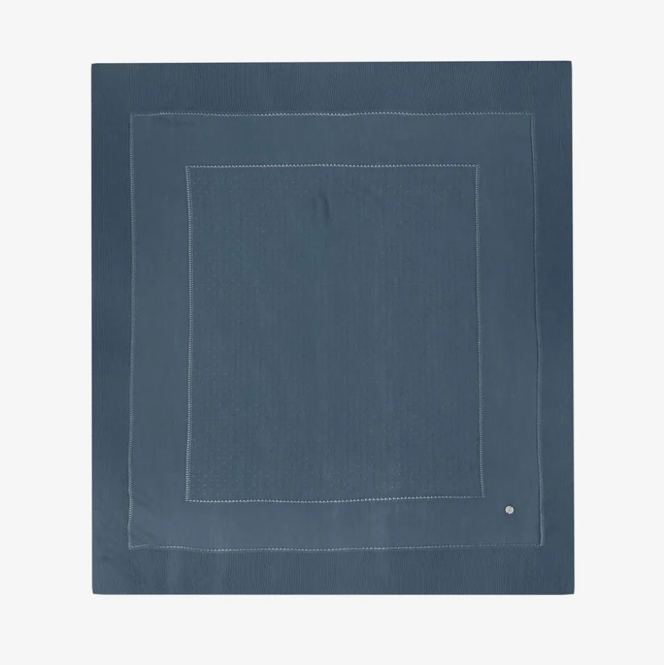 Blue Knitted Blanket (108cm)