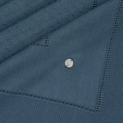 Blue Knitted Blanket (108cm)