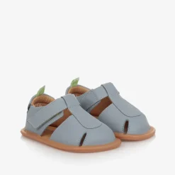 Blue Leather Baby Sandals