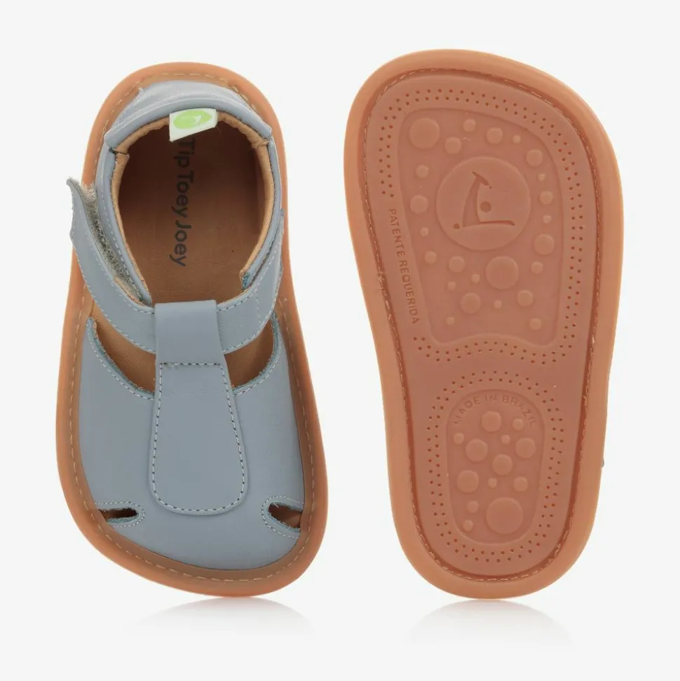 Blue Leather Baby Sandals