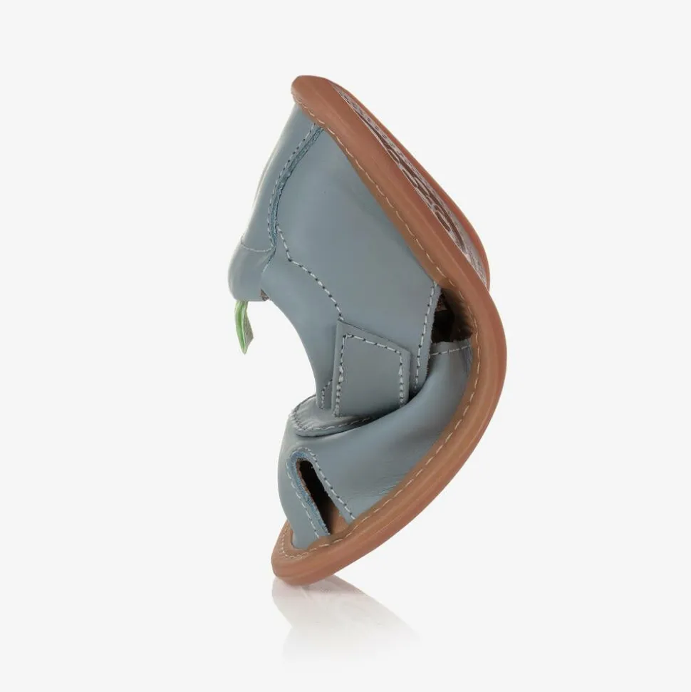 Blue Leather Baby Sandals