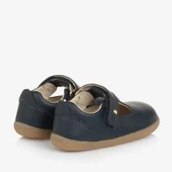 Blue Leather First Walker Shoes