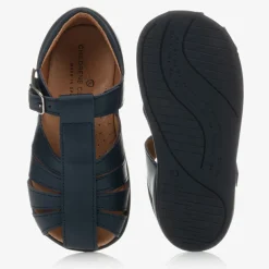 Blue Leather Sandals