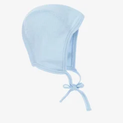 Blue Merino Wool Bonnet