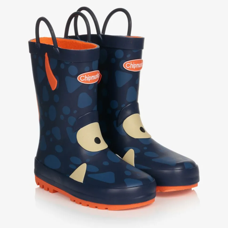Blue Monster Glow In The Dark Rain Boots