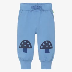 Blue Organic Cotton Baby Joggers