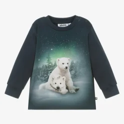 Blue Organic Cotton Polar Bear Top