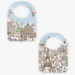 Blue Organic Cotton Swaddle & Bib Set