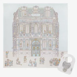 Blue Organic Cotton Swaddle & Bib Set