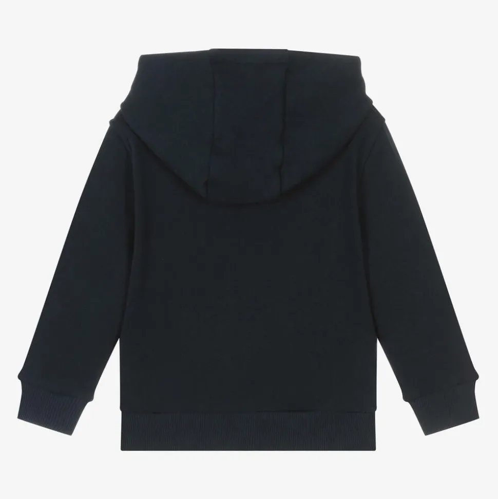 Blue Organic Cotton Zip-Up Hoodie