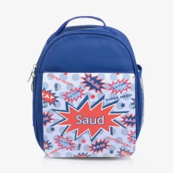 Blue Personalised Superhero Lunch Bag (24cm)
