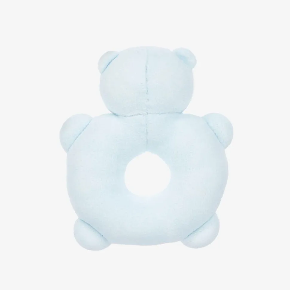 Blue Plush Bear Rattle Toy (14cm)