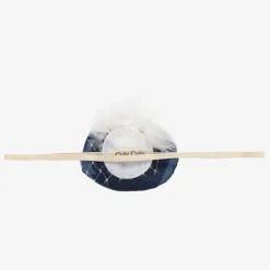 Blue Satin Flower Headband