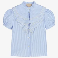 Blue Stripe Cotton Blouse