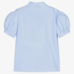 Blue Stripe Cotton Blouse