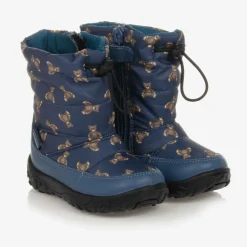 Blue Teddy Bear Snow Boots