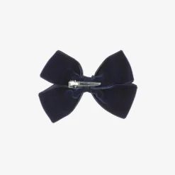 Blue Velvet Bow Hair Clip (11cm)